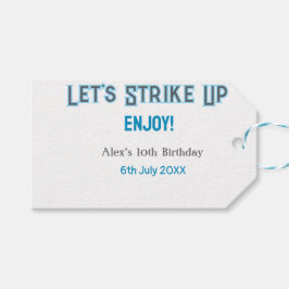 Etiqueta Para Presente Vamos sobe cinza azul feliz nome de 10 anos