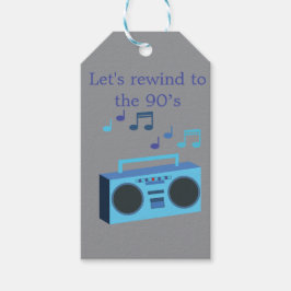 Etiqueta Para Presente Vamos voltar para os anos 90
