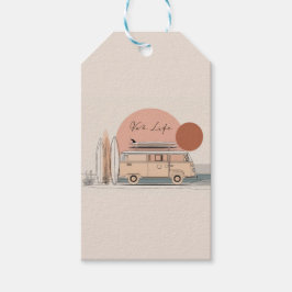 Etiqueta Para Presente Van Life Surf Van – Estética Retro de Camper de Pr