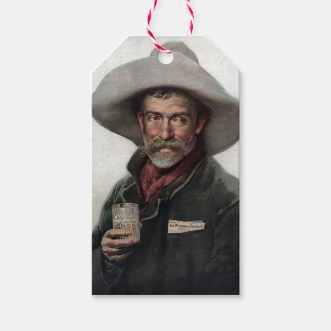 Etiqueta Para Presente Vaqueiro espanhol Ranchero no Velho Salão Oeste (Frente)