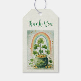 Etiqueta Para Presente Vaso Antigo de Ouro e Chuva de Bênçãos