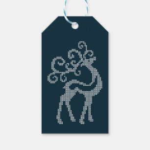 Etiqueta Para Presente Veado novo do ano em que nasceu o xmas