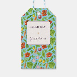 Etiqueta Para Presente Vegetable Garden Gift Bag — Soft Teal Blue