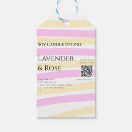 Etiqueta Para Presente vela de soja de rosa lavanda negócio adicionar cód