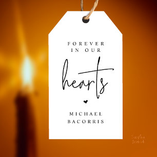 Etiqueta Para Presente Vela Memorial Personalizada Para Sempre em Nossos 