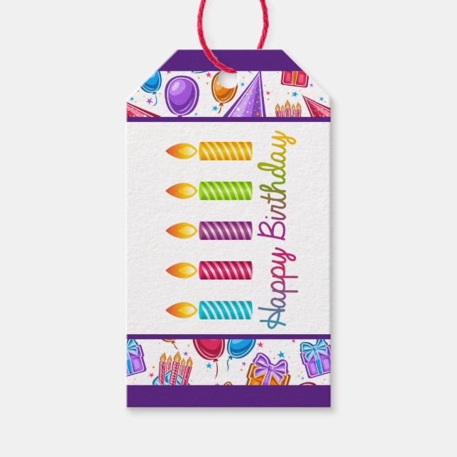 Etiqueta Para Presente Velas de Aniversário  (Frente)