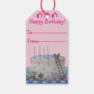 Etiqueta Para Presente Velas de bolo de aniversário decoradas por cinzas