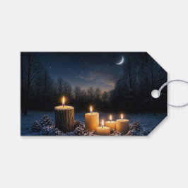 Etiqueta Para Presente Velas de Yule e Presente da Lua