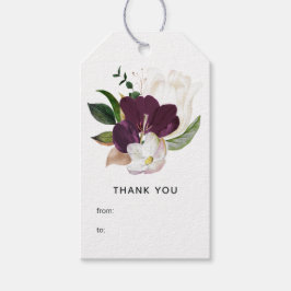 Etiqueta Para Presente Veludo Floral Ameixa Escura