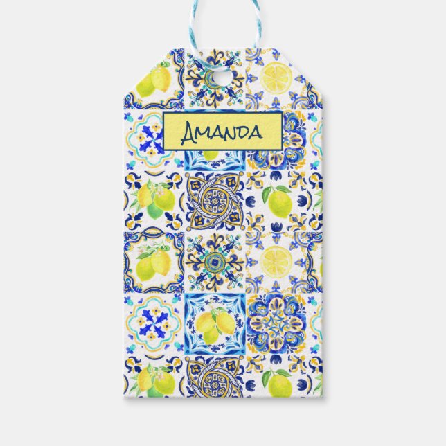 Etiqueta Para Presente Verão Siciliano Maiolica (Frente)