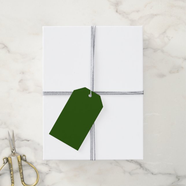 Etiqueta Para Presente Verde Escuro  (Com cordão)