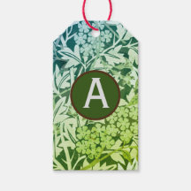 VERDE WILLIAM MORRIS GIFT TAGS PERSONALIZADAS INIC