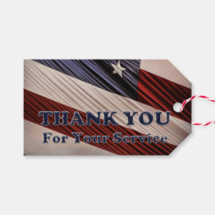 Etiqueta Para Presente Vereadores militares dos EUA Bandeira Patriótica O