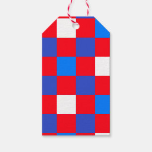 Etiqueta Para Presente Vermelho, Branco & Ousado – Etiqueta de Presente d
