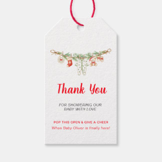 Etiqueta Para Presente Vestido de Bebê Merry Little Baby Shower Agradecim