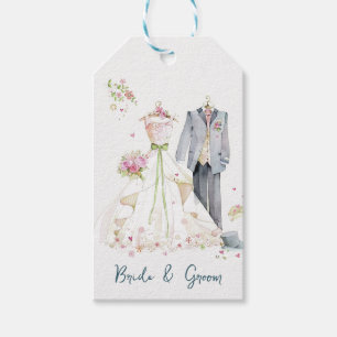 Etiqueta Para Presente Vestido de Casamento da Noiva e do Groom