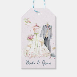 Etiqueta Para Presente Vestido de Casamento da Noiva e do Groom