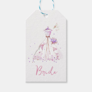 Etiqueta Para Presente Vestido de Casamento de chá de panela