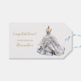 Etiqueta Para Presente Vestido de Casamento de Chá de panela Personalizad
