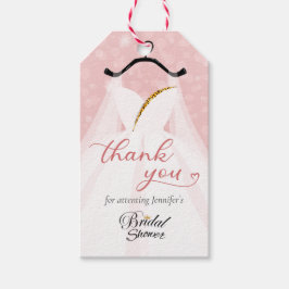 Etiqueta Para Presente Vestido De Casamento Elegante Obrigado Chá de pane