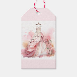 Etiqueta Para Presente Vestido de Noiva Branco para Chá de Noiva 