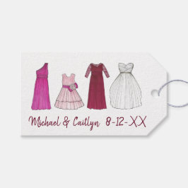 Etiqueta Para Presente Vestidos de Noiva e Damas de Honra, Menina das Flo