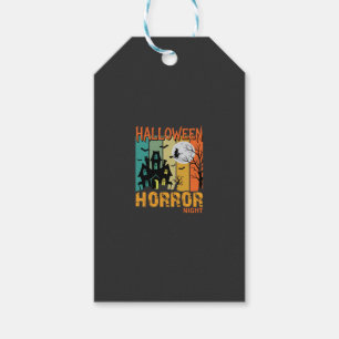 Etiqueta Para Presente Vetor de Casa Assombrada da Noite do Terror de Hal