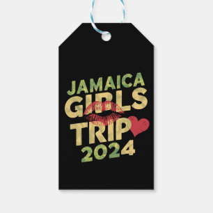 Etiqueta Para Presente Viagem de Meninas Jamaica 2024 Fim de Semana Féria