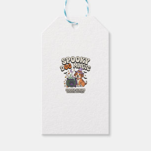 Etiqueta Para Presente Vibes de Magia de Cachorro de Halloween