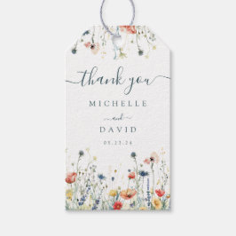 Etiqueta Para Presente Vibrant Wildflower Weding Favor Obrigado