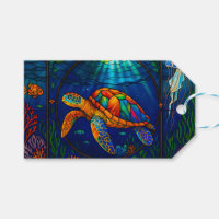 Vibrante Design de Tartaruga Marinha em Vidro Colo