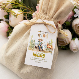 Etiqueta Para Presente Viciado no Chá de fraldas Derby do Pescador do Amo