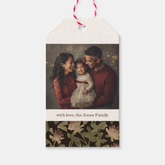 Etiqueta Para Presente Victorian dark Floral Christmas Gift tag - 1 photo