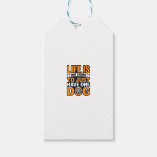 Etiqueta Para Presente Vida de Amante de Cachorro é Muito Curta Camisa Vi