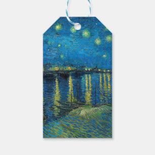 Etiqueta Para Presente Vincent Van Gogh Noite Estrelada sobre o Ródano