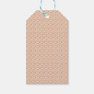 Etiqueta Para Presente Vintage 40s Flor de Utilidade em Pêssego Suave e T