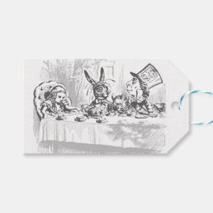 Etiqueta Para Presente Vintage Alice do tea party em Tag do presente do