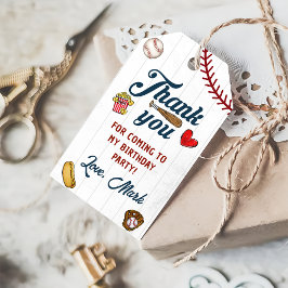 Etiqueta Para Presente Vintage Baseball Boy Aniversário Obrigado