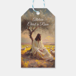 Etiqueta Para Presente Vintage Christ is Risen Easter Christian Religious