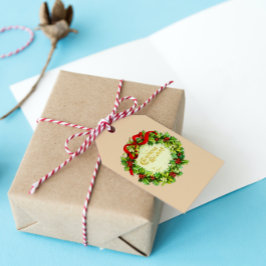 Etiqueta Para Presente Vintage de mim até o Natal