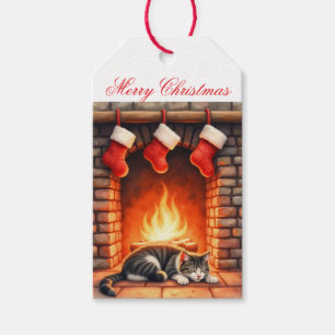 Etiqueta Para Presente Vintage - Etiqueta de presente de Natal retrógrada