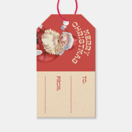 Etiqueta Para Presente Vintage Felry Christmas Papais noeis Gift Tags