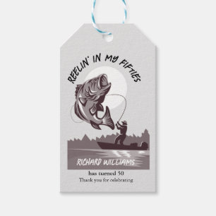 Etiqueta Para Presente Vintage Fish Lake Fish 50th Birthday