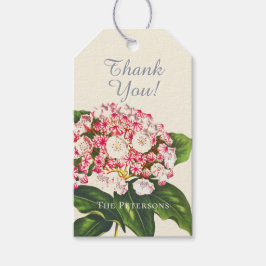 Etiqueta Para Presente Vintage Flor de Corda Rosa Botânica e Rosa