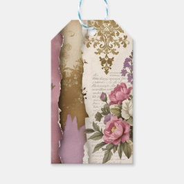 Etiqueta Para Presente Vintage Floral - Gift Card