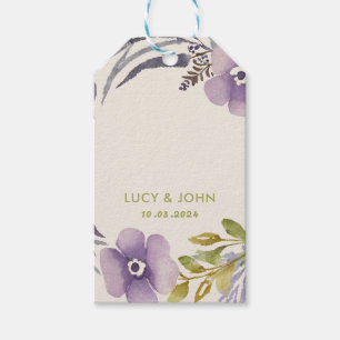 Etiqueta Para Presente Vintage Floral Wreath Wedding Favor Tags Lavanda