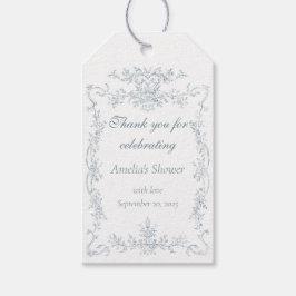 Etiqueta Para Presente Vintage French Blue Frame Bridal Showe