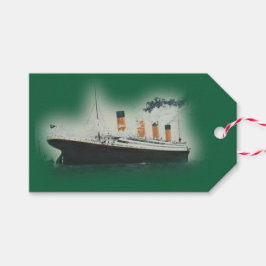 Etiqueta Para Presente Vintage Green Titanic no Natal