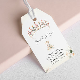 Etiqueta Para Presente Vintage   Obrigada Pequena Princesa Festa de Bebê