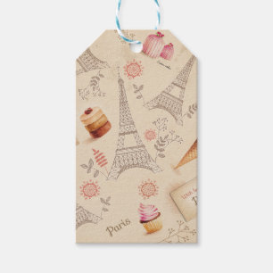 Etiqueta Para Presente Vintage Paris Sweets